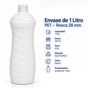 Envase 1 litro Blanco