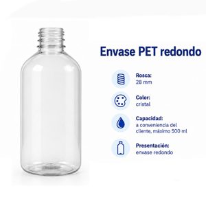 Envase PET redondo Cristal